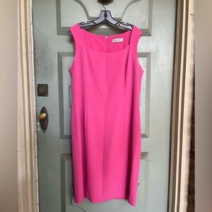 KASPER  Exquisite Flamingo Pink Sheath Size 16